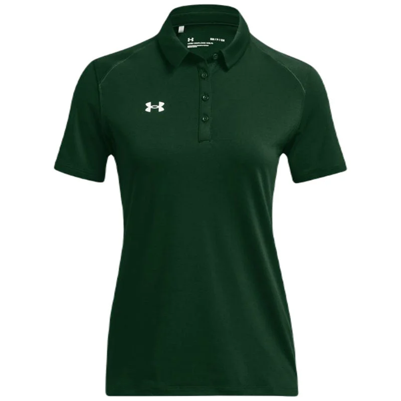 Under Armour Women's Forest Green/White Tech Team Polo