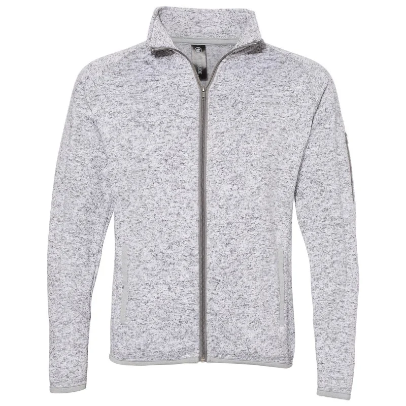 Burnside Women's Heather Grey Sweater Knit Jacket