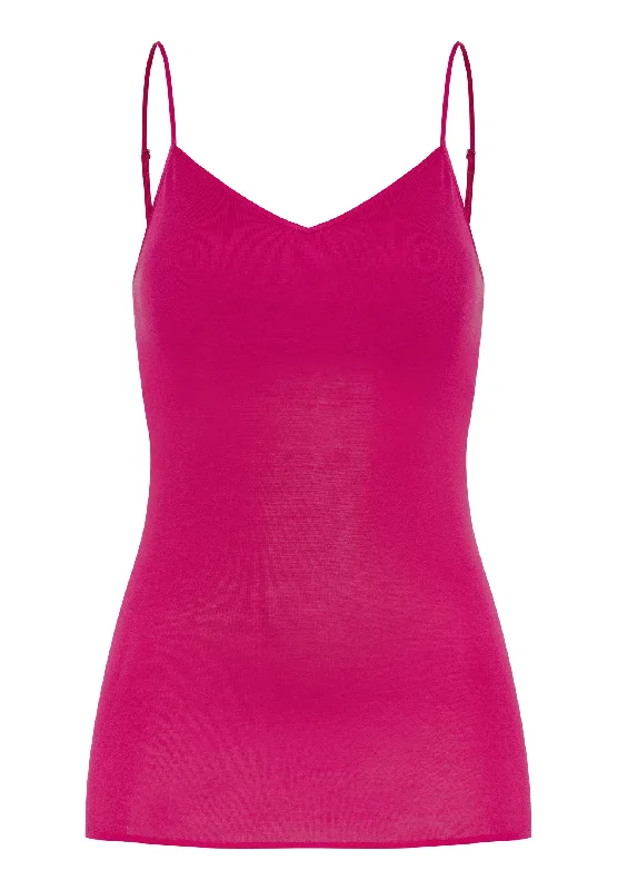 71605 Cotton Seamless Spaghetti Camisole Padded - 1370 Very Berry