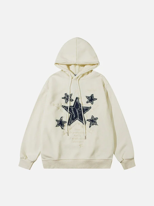 Aelfric Eden Applique Embroidery Star Hoodie