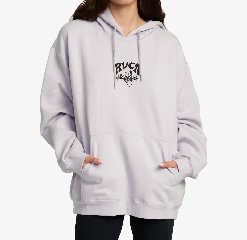 Baggie Boyfriend Hoodie Sweatshirt In Grey