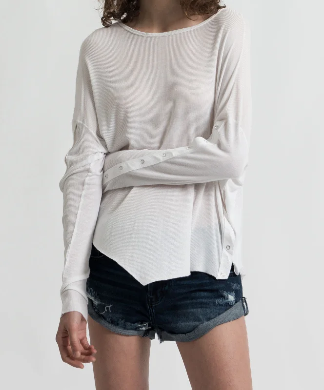 BAMBOO COTTON RIBBED LONGSLEEVE TEE