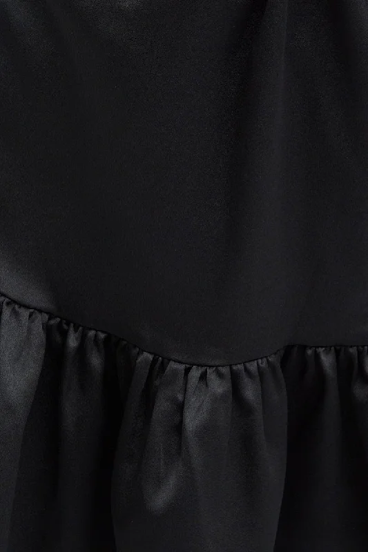 Black Black Ring Detail Keyhole Dress