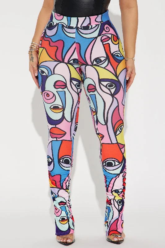 Bree Marie Faced Stacked Legging - Multi Color