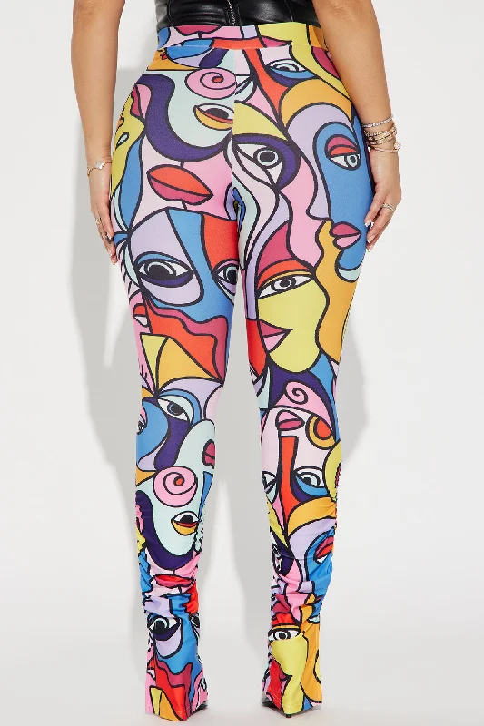 Bree Marie Faced Stacked Legging - Multi Color