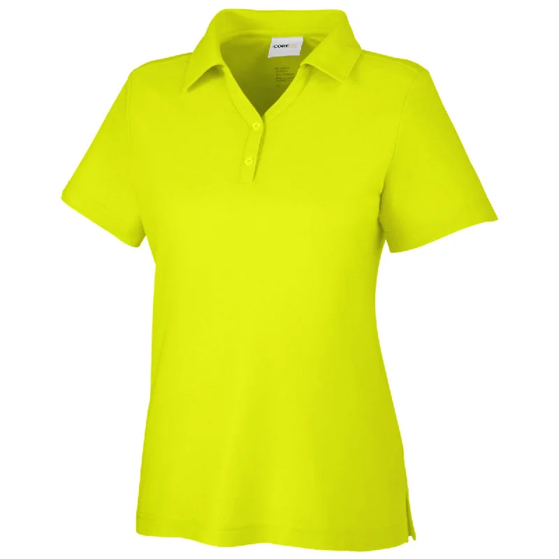 Core 365 Women's Safety Yellow Fusion ChromaSoft Pique Polo