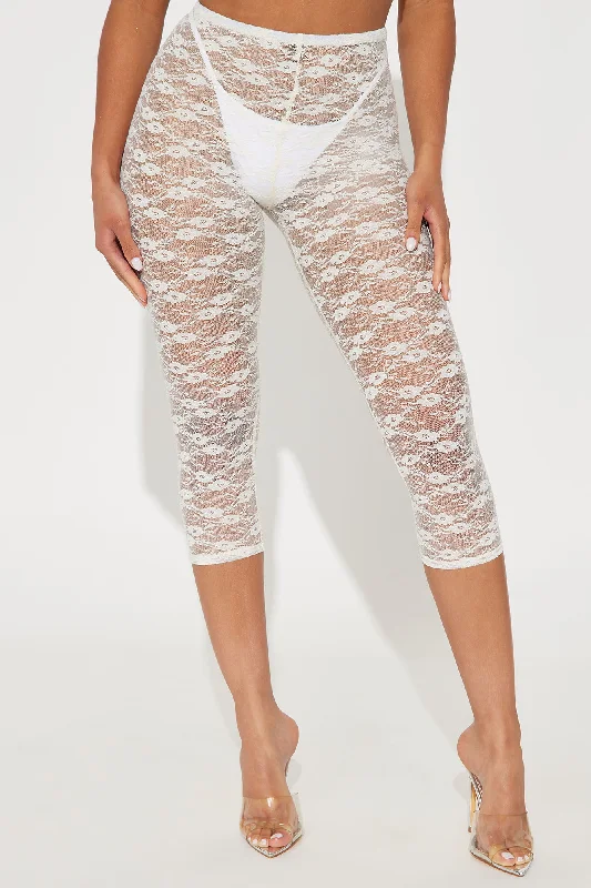 Current Mood Lace Capri Legging - Cream