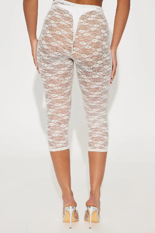 Current Mood Lace Capri Legging - Cream