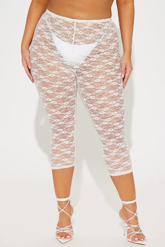 Current Mood Lace Capri Legging - Cream