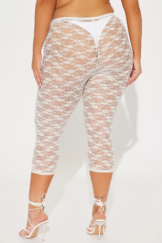 Current Mood Lace Capri Legging - Cream