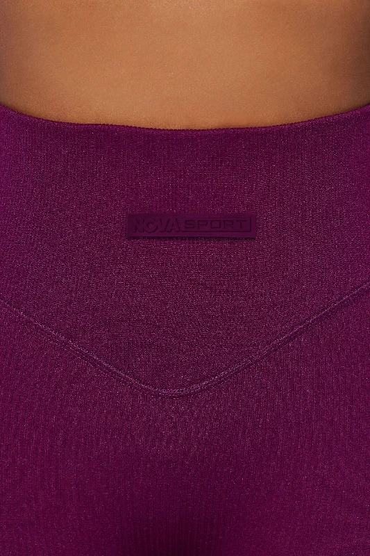 Effortless Juno Capri Ribbed Seamless Legging - Plum