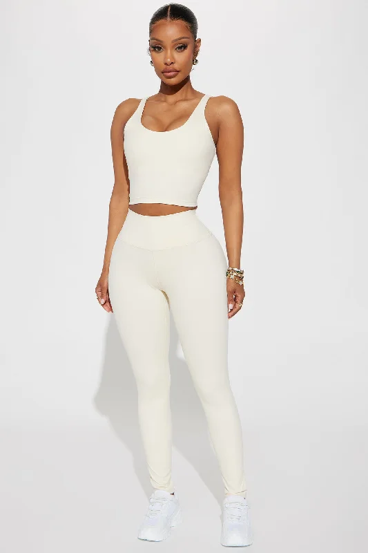 Get Right Active Leggings - Cream