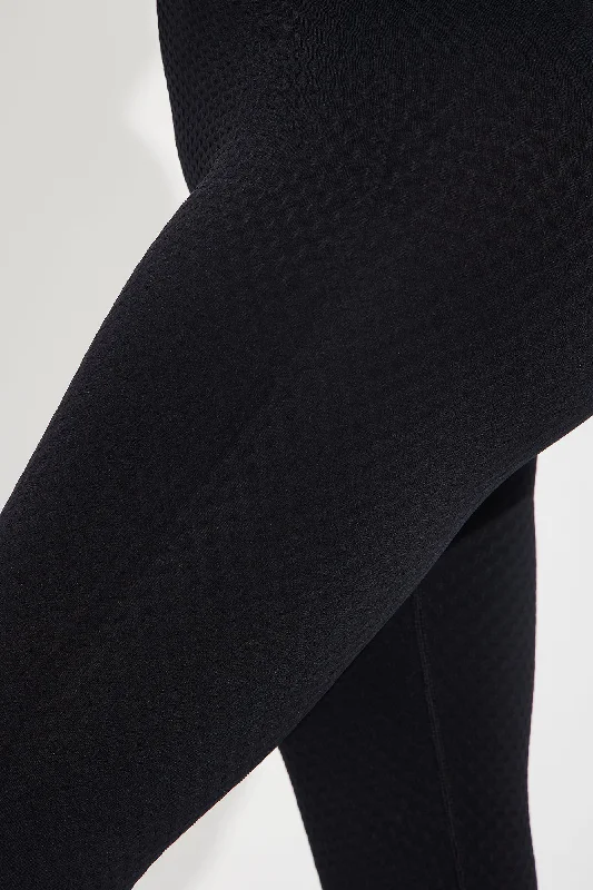 Good Form Textured Seamless Active Legging - Black