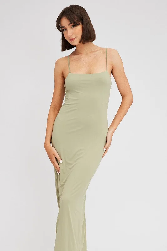 Green Supersoft Maxi Dress Sleeveless