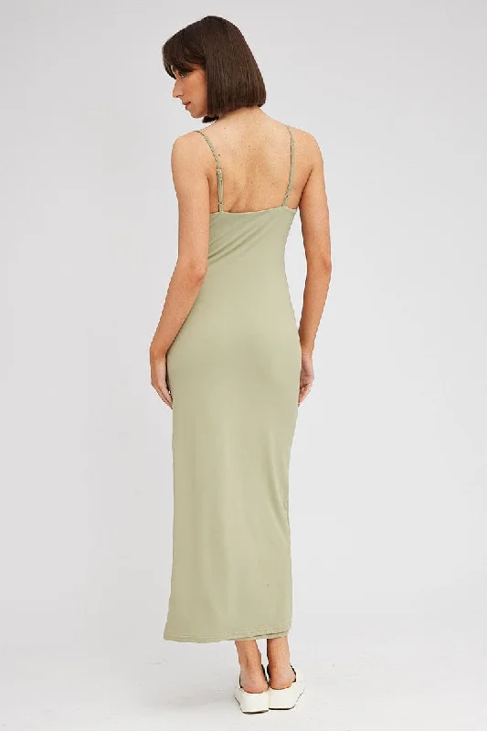 Green Supersoft Maxi Dress Sleeveless