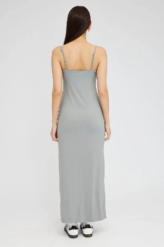 Grey Supersoft Maxi Dress Sleeveless