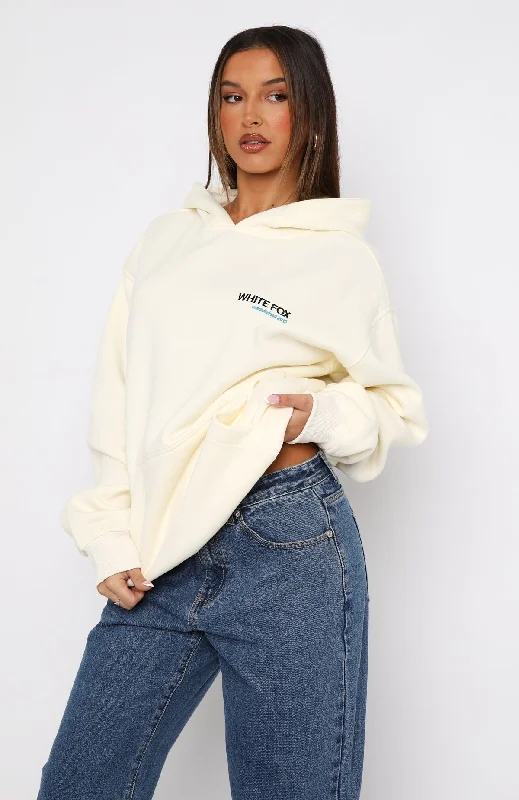 Heart's Not In It Oversized Hoodie Cream