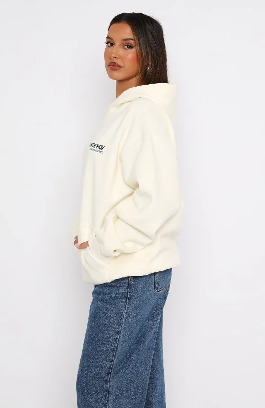 Heart's Not In It Oversized Hoodie Cream