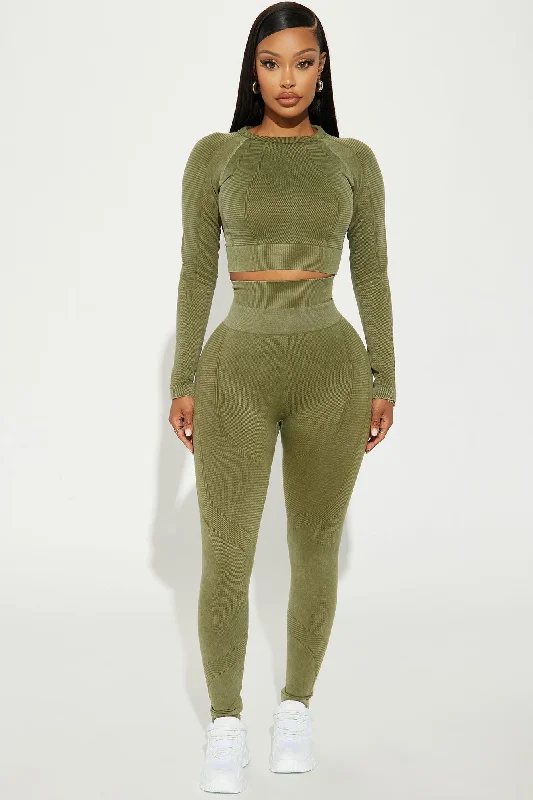 Keep The Flow Active Legging - Olive