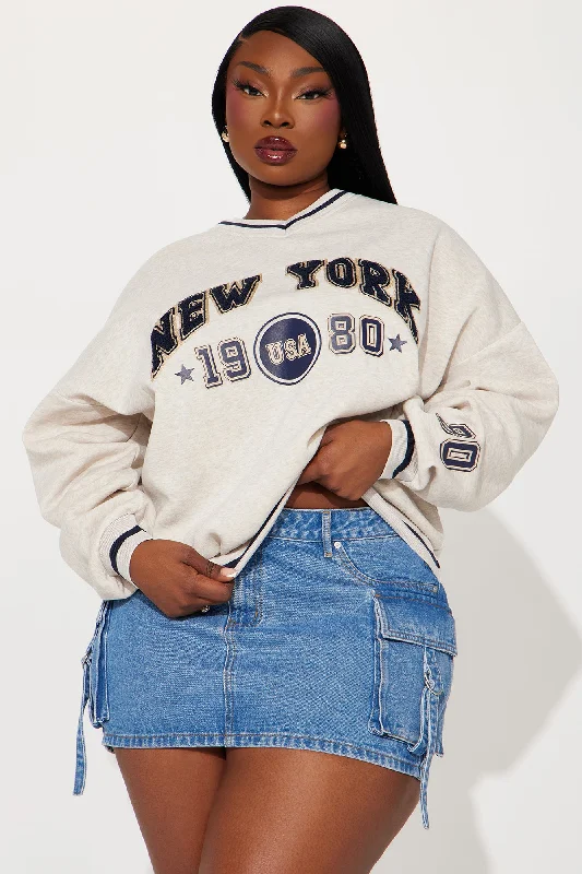 New York Varsity Sweatshirt - Oatmeal