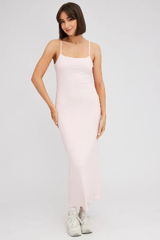 Pink Supersoft Maxi Dress Sleeveless