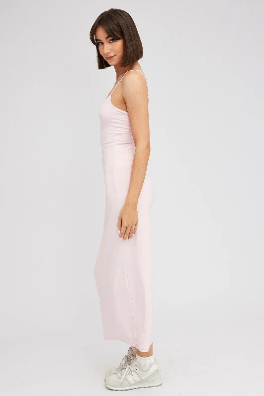 Pink Supersoft Maxi Dress Sleeveless