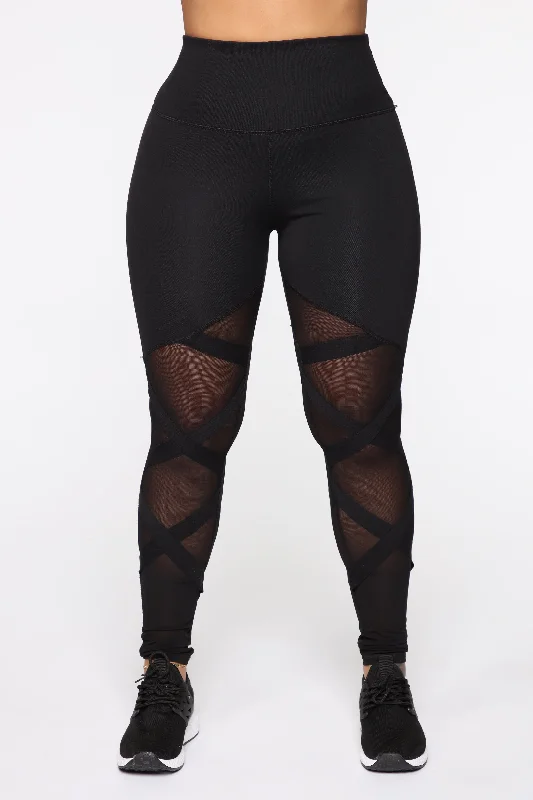 Running Through His Mind Active Legging - Black