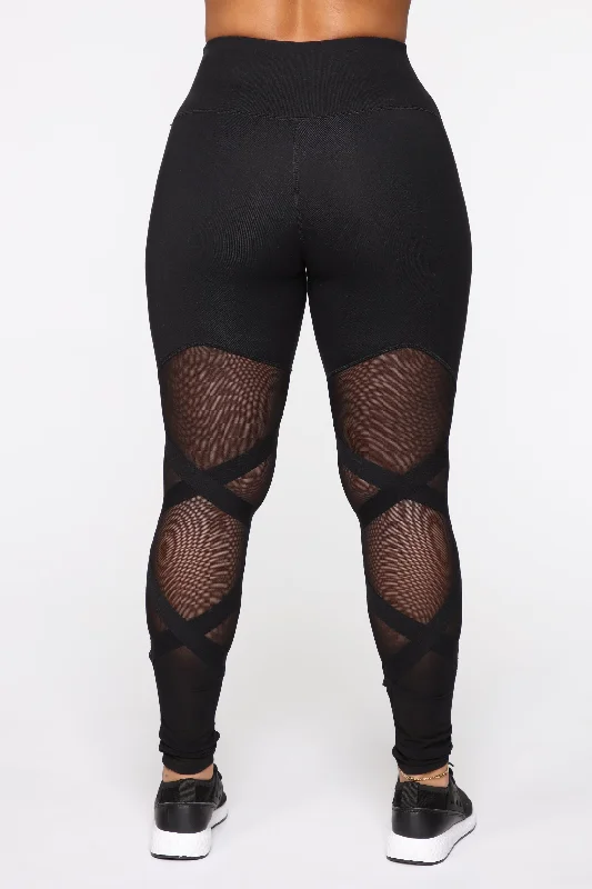 Running Through His Mind Active Legging - Black