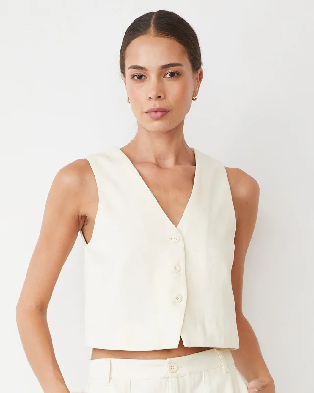 Soft Twill Relaxed Vest