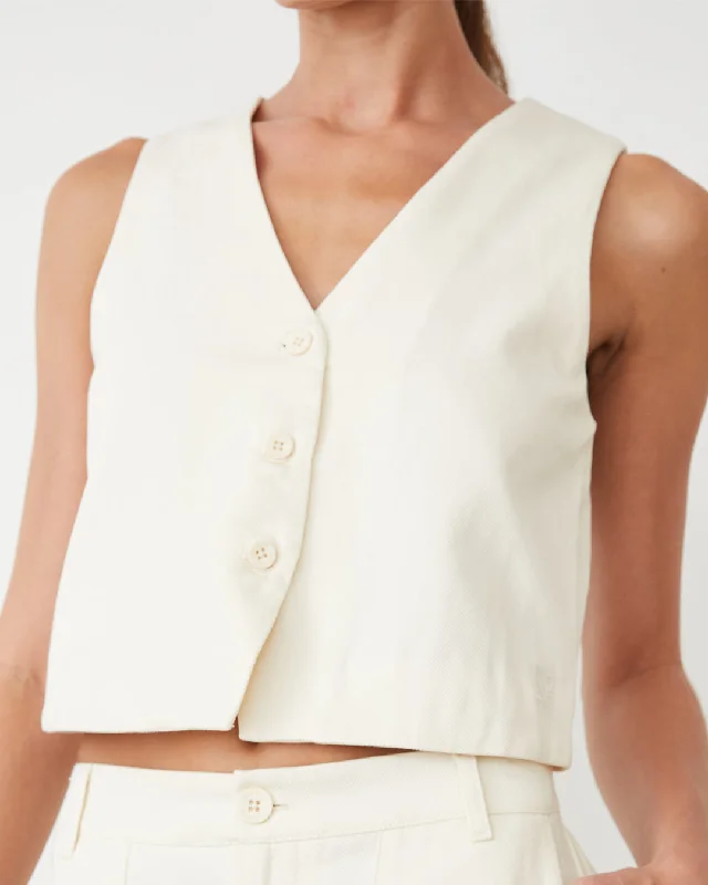 Soft Twill Relaxed Vest