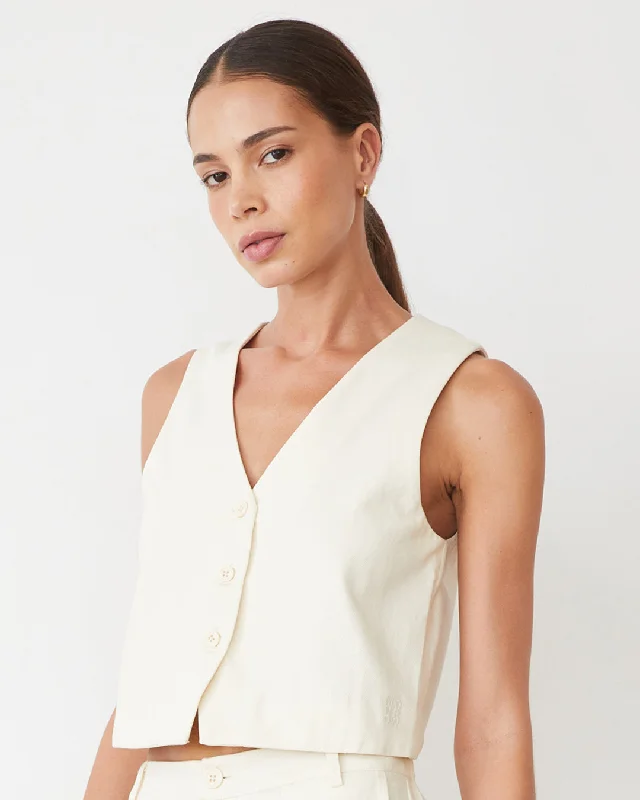 Soft Twill Relaxed Vest