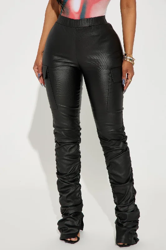 Sugar Coated Cargo Stacked Legging - Black