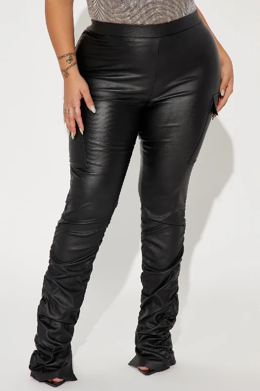 Sugar Coated Cargo Stacked Legging - Black