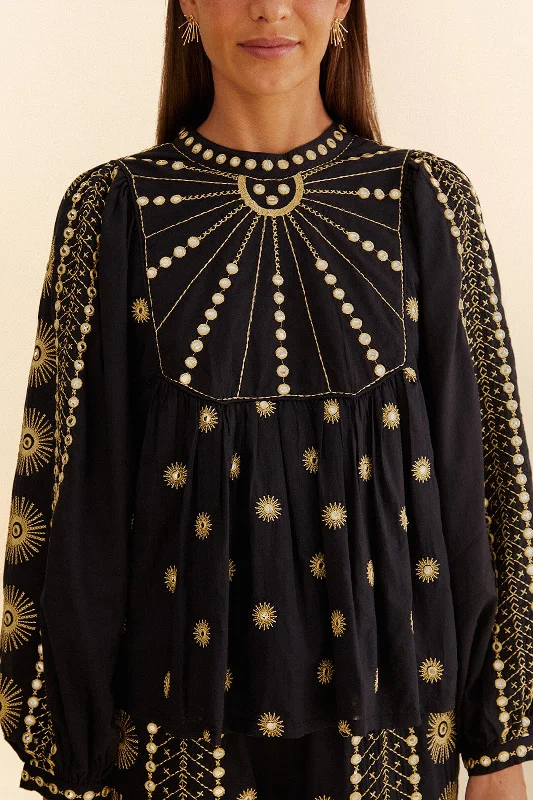 Sun Embroidered Blouse