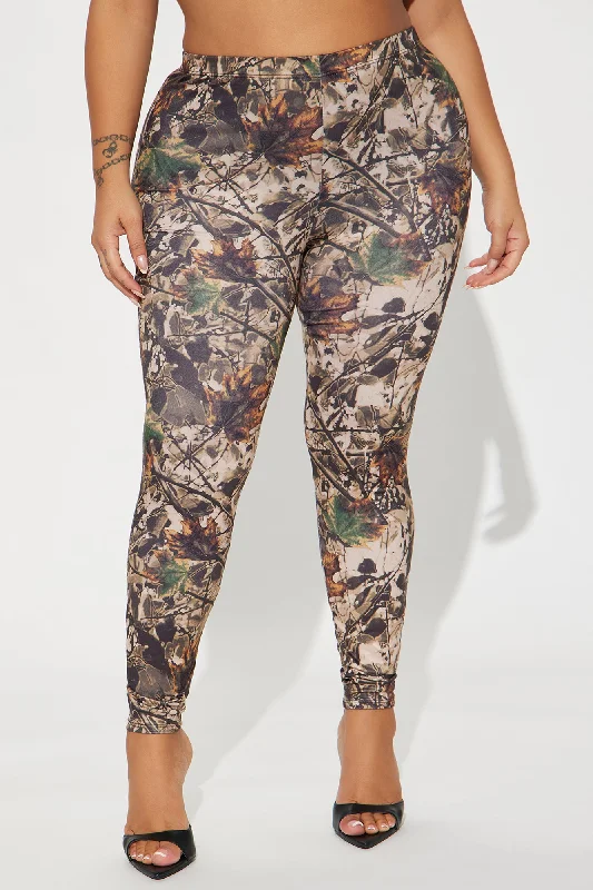 Tell No One Tree Camo Legging - Khaki/combo