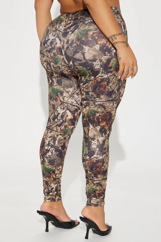 Tell No One Tree Camo Legging - Khaki/combo