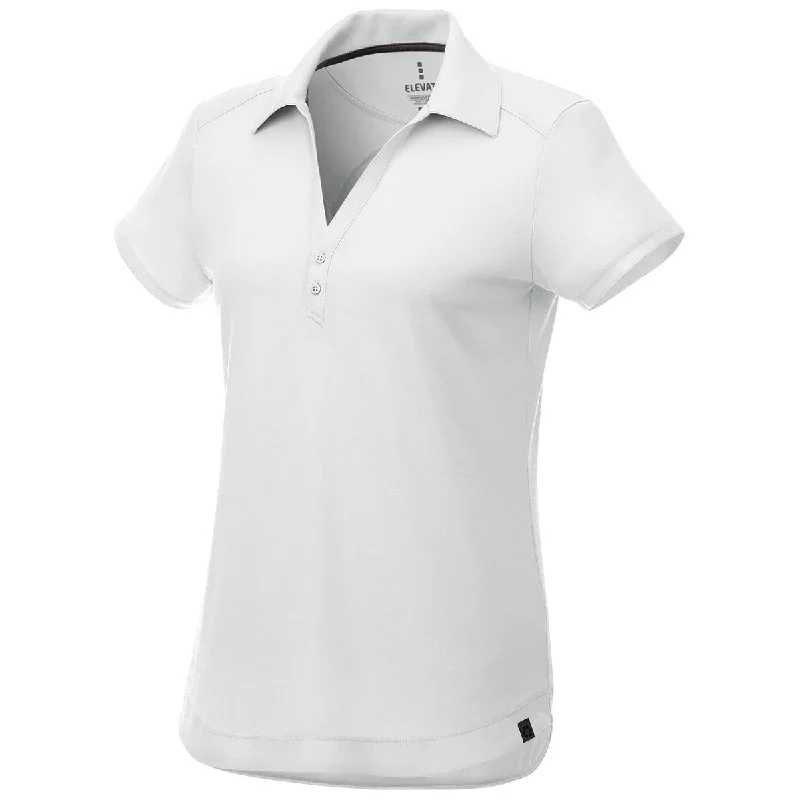 Elevate Women's White Amos Eco Short Sleeve Polo