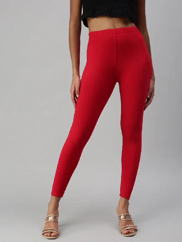 Ankle Leggings-Apple Red