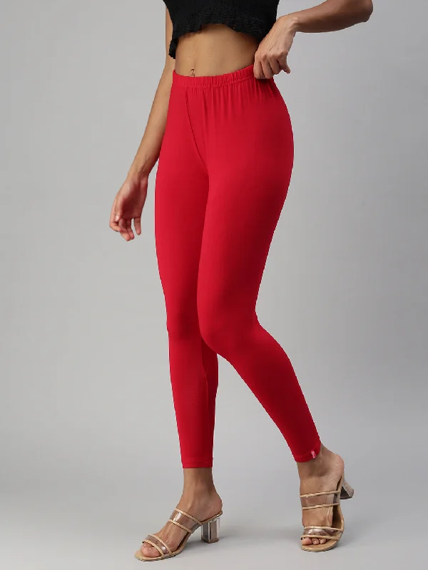 Ankle Leggings-Apple Red