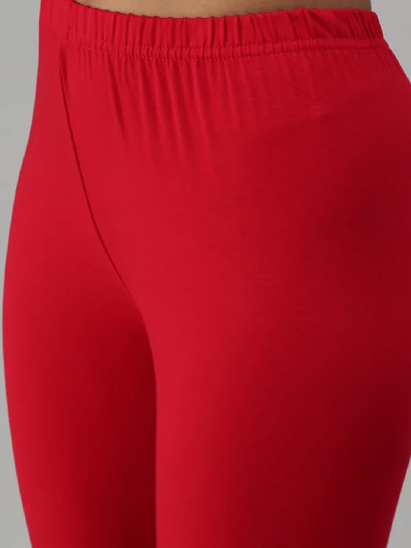 Ankle Leggings-Apple Red