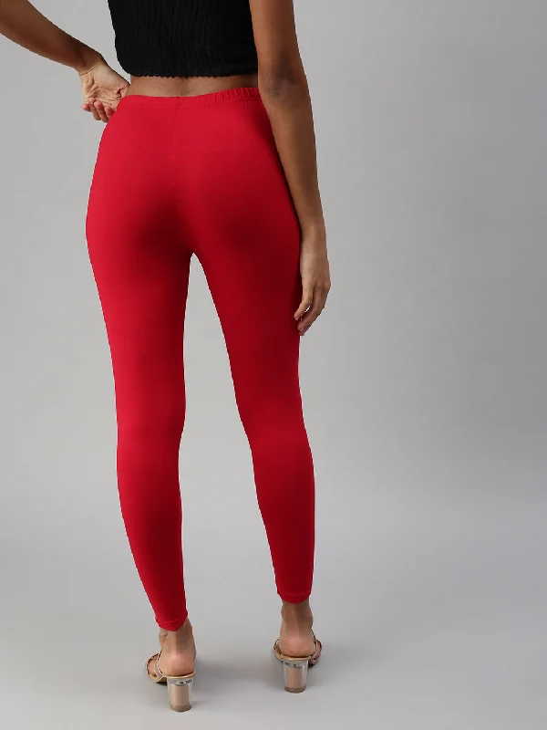 Ankle Leggings-Apple Red