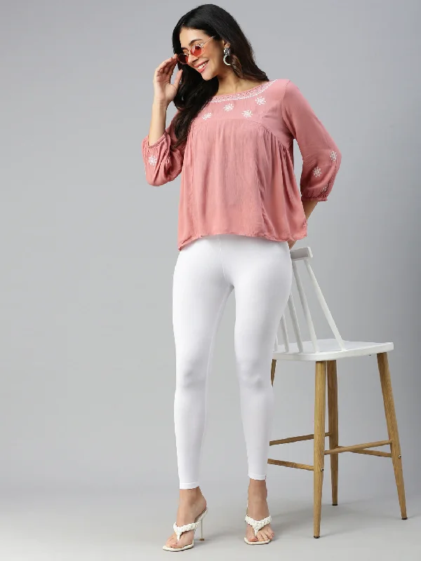 Ankle Leggings-White