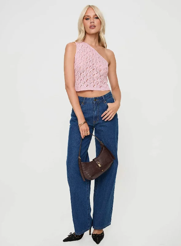 Anthinie One Shoulder Top Pink