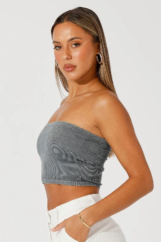 Black Bandeau Top Seamless