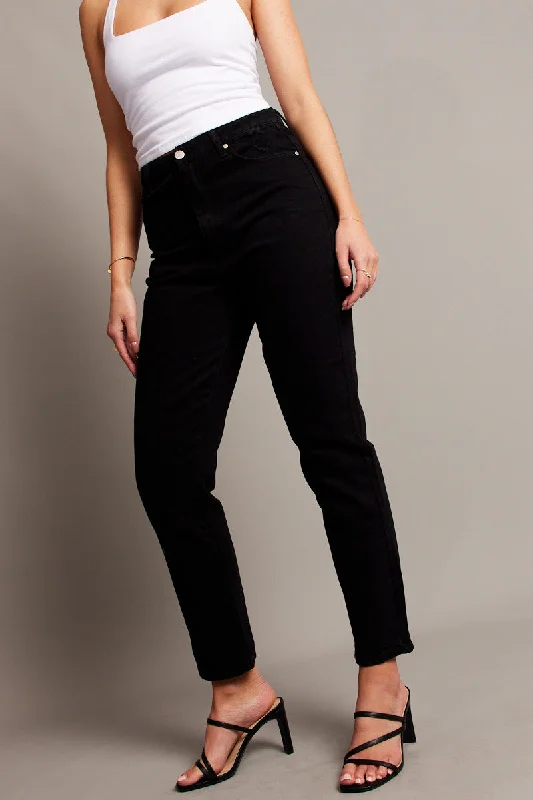 Black Boyfriend Jean High Rise