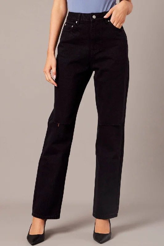 Black Boyfriend Jean High Rise