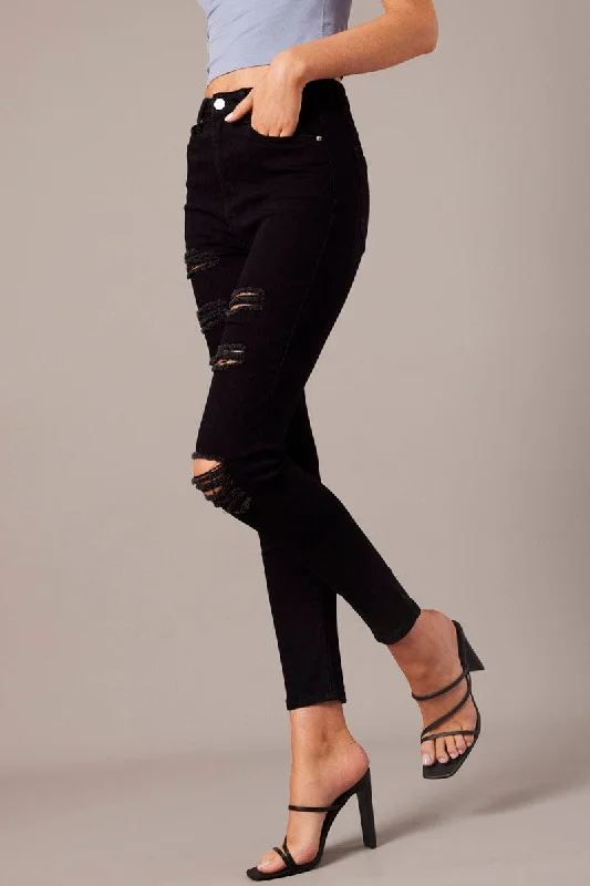 Black Skinny Jean High Rise