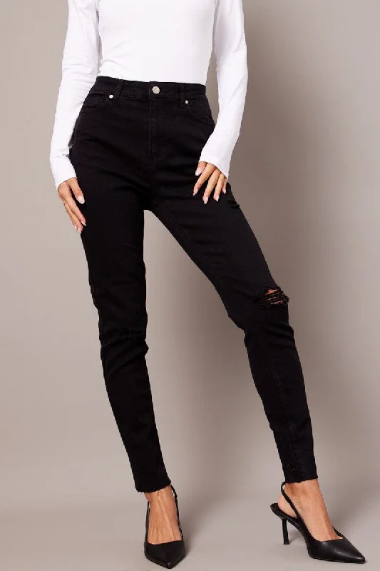 Black Skinny Jean High Rise