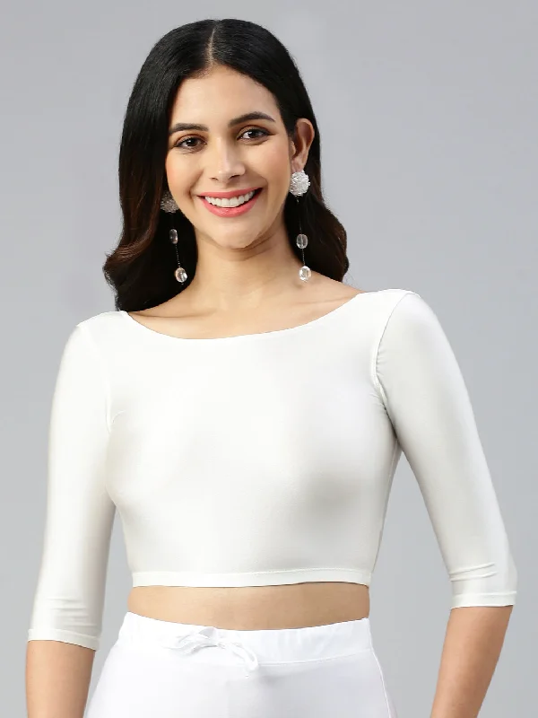 Blouse Elbow Sleeve-Cream