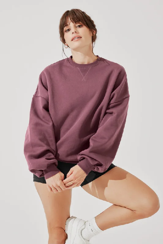 Cloud Crewneck Sweater - Merlot